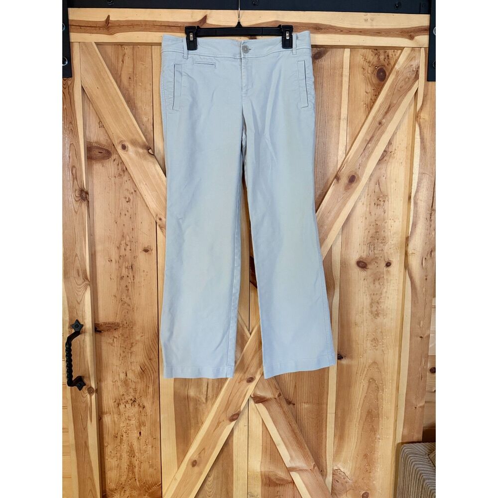 Eddie Bauer Light Gray Chino Pants Womens 10 Mercer Fit Straight Leg Gorpcore